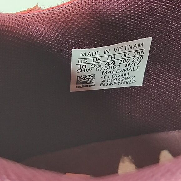 adidas NMD R2 Collegiate Athletic Shoes Sneakers Burgundy 2018 Men's Size 10 - Picture 9 of 9